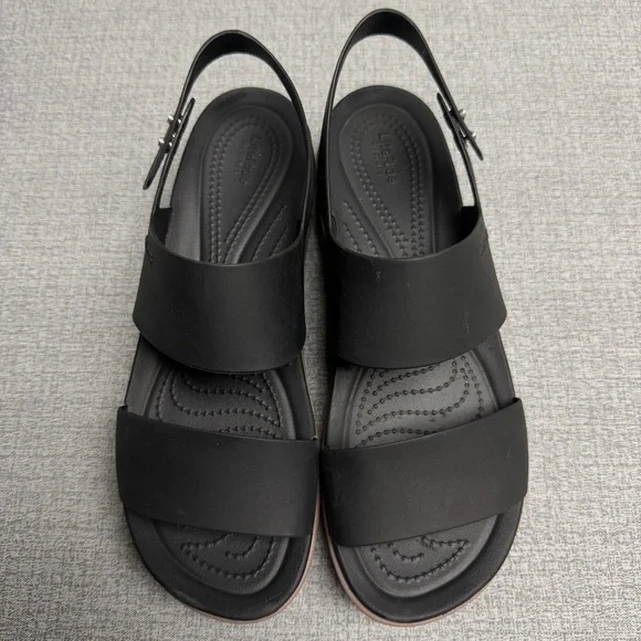 Crocs Brooklyn Low Wedge Black/Mushroom - Picture 3 of 11